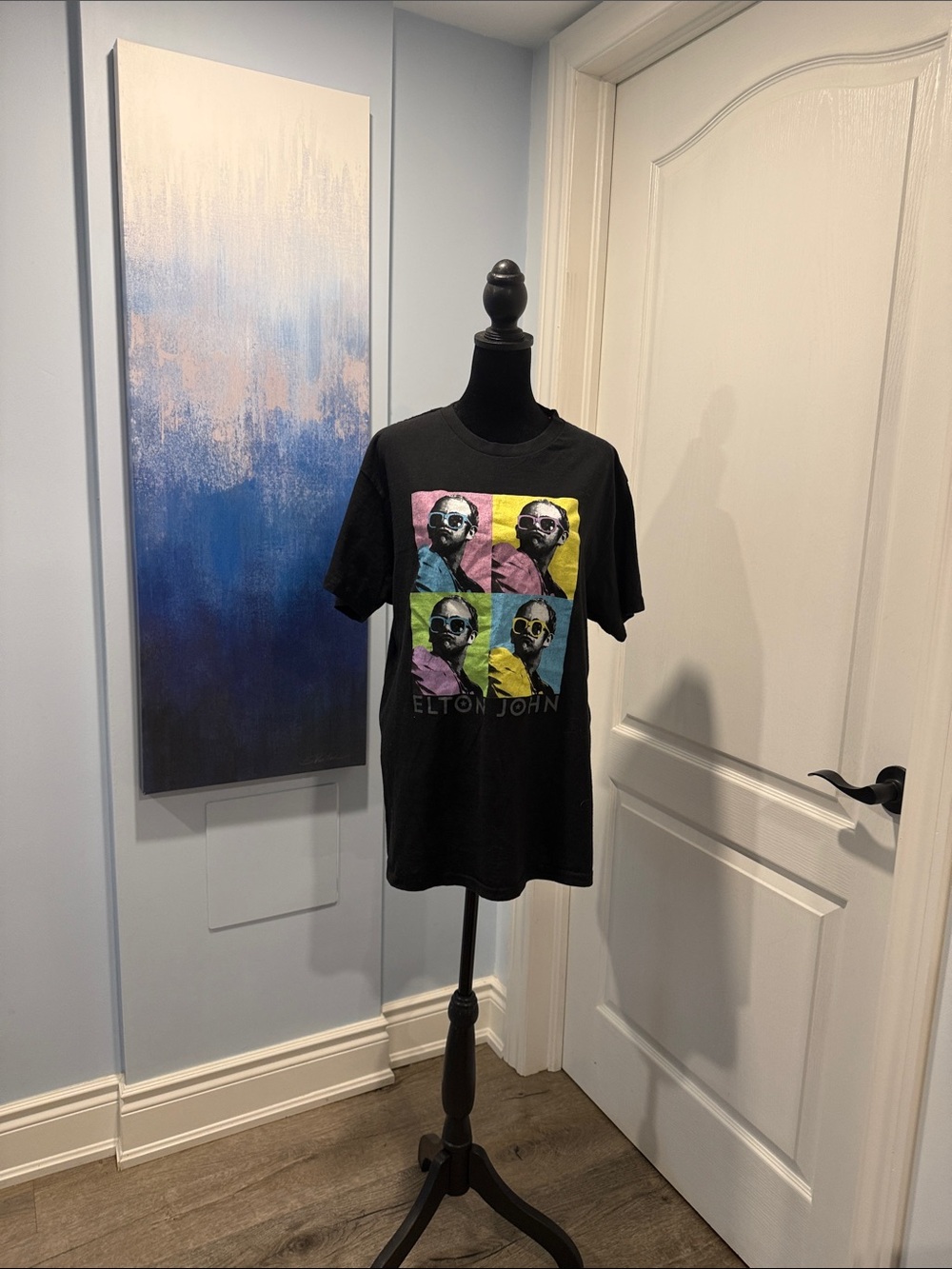 Elton John Black Short-Sleeve Graphic Tee